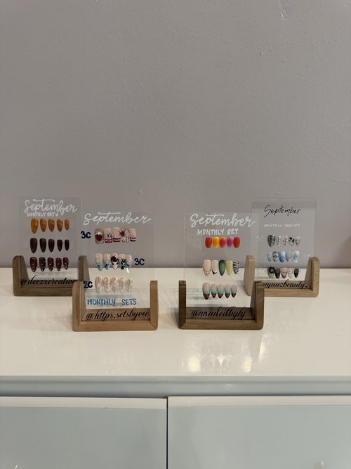 September monthly nail sets by Salon Fusion nail techs